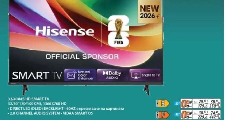 Hisense 32/40A4S HD Smart TV