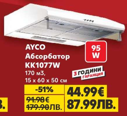 AYCO Абсорбатор KK1077W