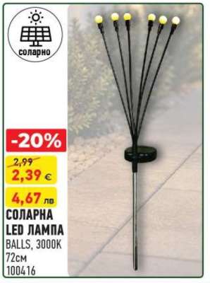 СОЛАРНА LED ЛАМПА