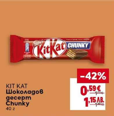 KIT KAT Шоколадов десерт Chunky