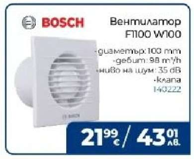 Вентилатор F100 W100