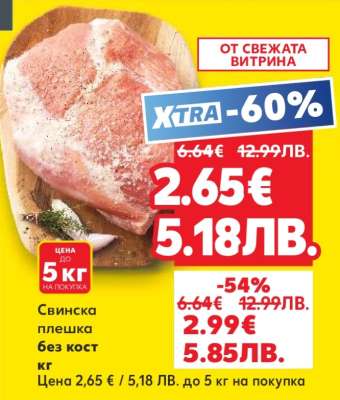 Свинска плешка без кост кг
