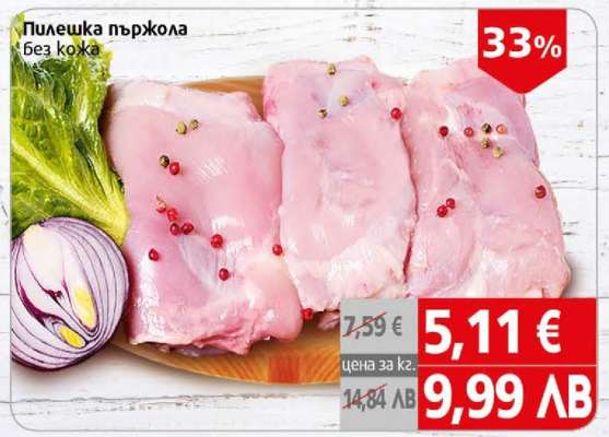 Пилешка пържола без кожа