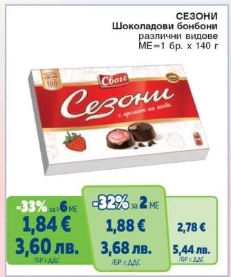 Сезони Шоколадови бонбони