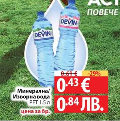 Минерална/Изворна вода Девин