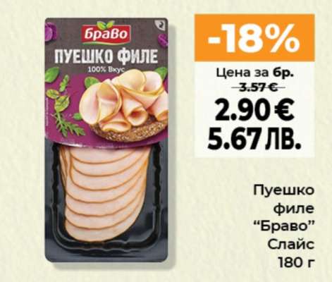 Пуешко филе БРАВО