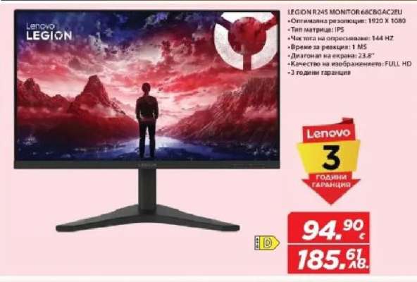 LENOVO R245 MONITOR 66BCGAC2EU