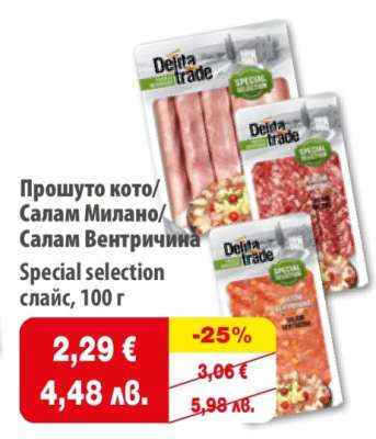 Прошуто кото/Салам Милано/Салам Вентричина