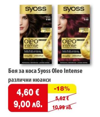 Боя за коса Syoss Oleo Intense