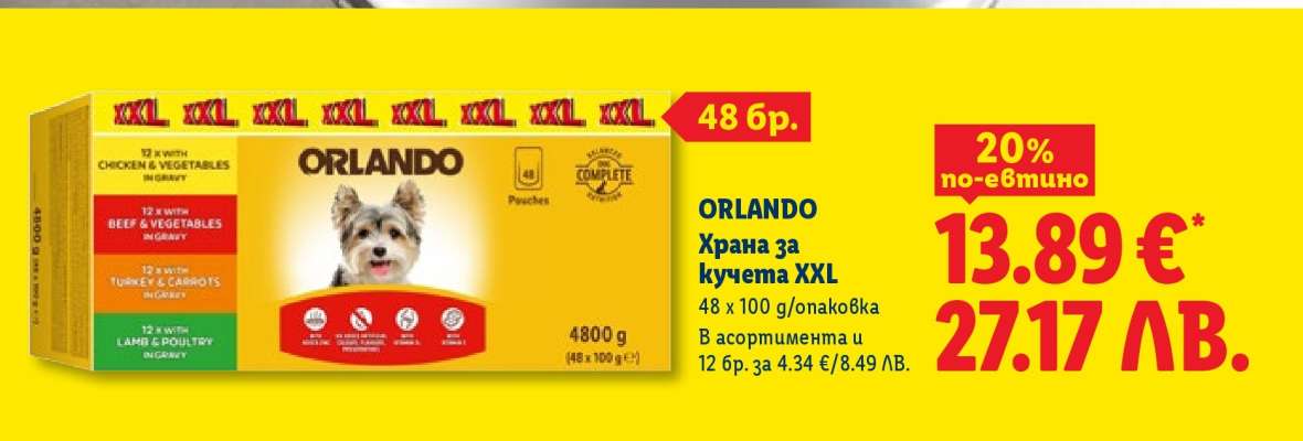 ORLANDO Храна за кучета XXL