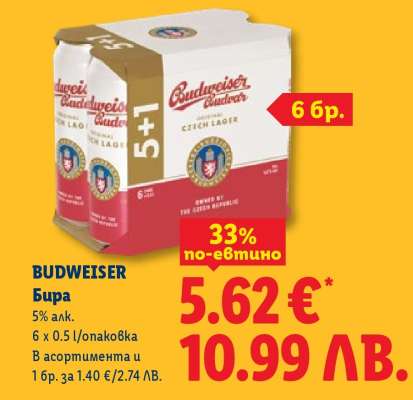 Budweiser Бира