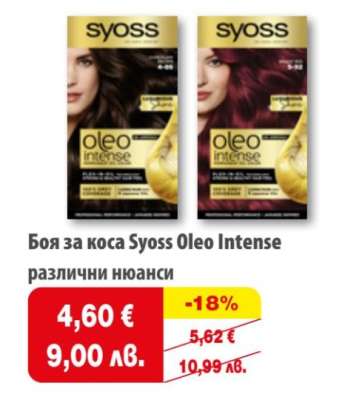 Боя за коса Syoss Oleo Intense