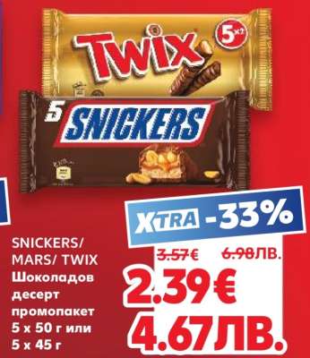 SNICKERS; Mars; Twix