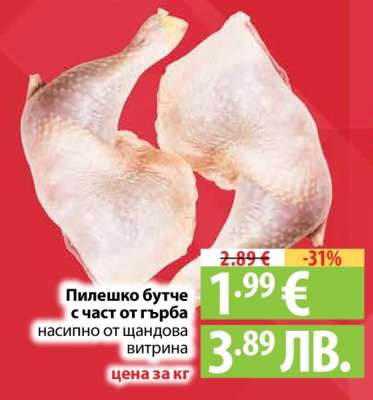 Пилешко бутче с част от гърба