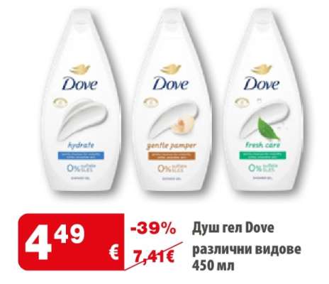 Душ гел DOVE