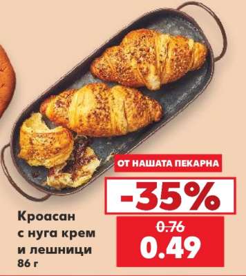 Кроасан с нуга крем и лешници