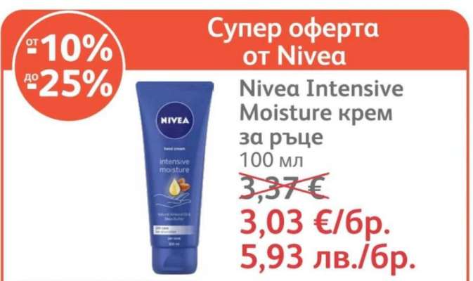 Nivea Intensive Moisture крем за ръце