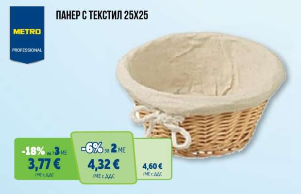 ПАНЕР С ТЕКСТИЛ 25X25