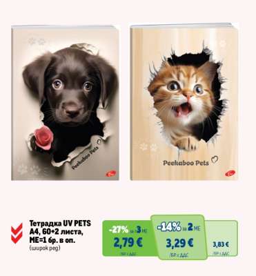 Тетрадка UV PETS