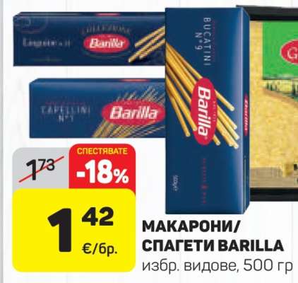 Макарони/Спагети Barilla