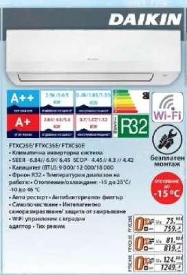 Daikin FTXC35E/FTXC35F/FTXC50E