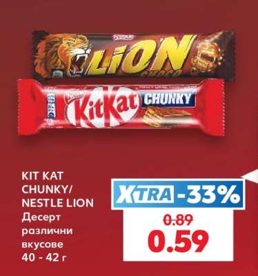 KIT KAT CHUNKY/NESTLE LION
