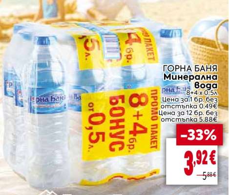 ГОРНА БАНЯ Минерална вода