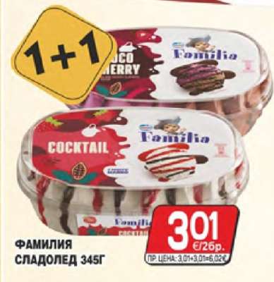 ФАМИЛИЯ СЛАДОЛЕД 345Г