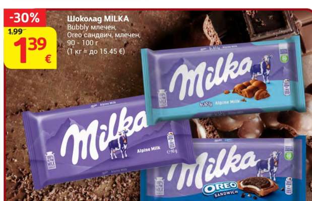 Шоколад Milka