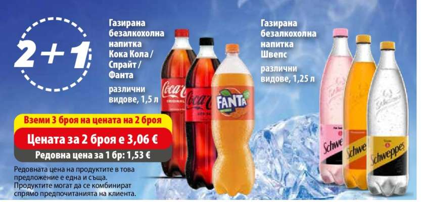 Газирана безалкохолна напитка Кока Кола / Спрайт / Фанта