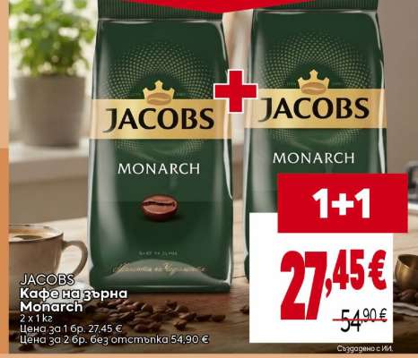 JACOBS Кафе на зърна Monarch