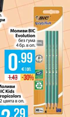 Моливи BIC Evolution