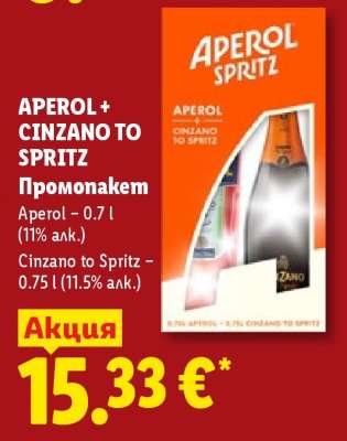 APEROL + CINZANO TO SPRITZ
