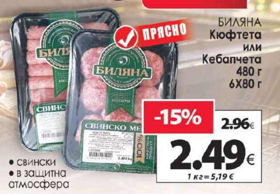 БИЛЯНА Кюфтета или Кебапчета