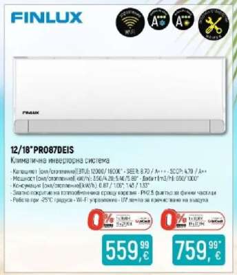 FINLUX 12/18°PRO87DEIS