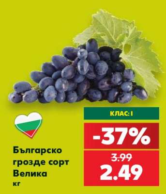 Българско грозде сорт Велика кг