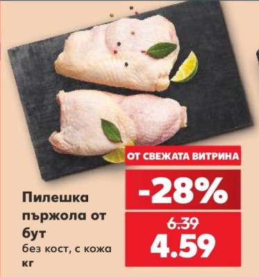 Пилешка пържола от бут