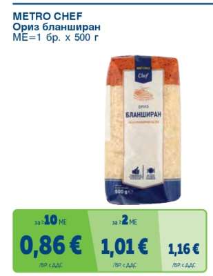 METRO CHEF ОРИЗ БЛАНШИРАН