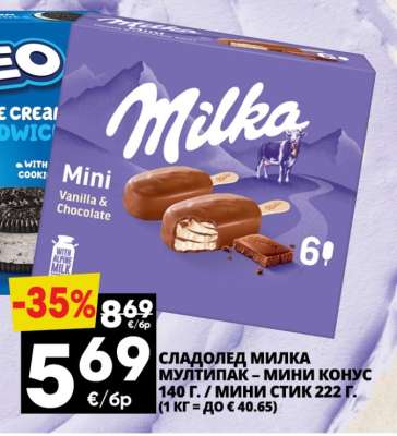 Сладолед Милка Мултипак