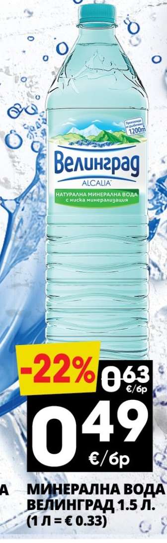 Минерална вода Велинград 1.5 л