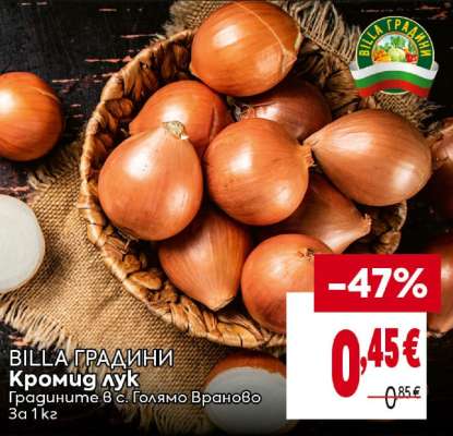 BILLA ГРАДИНИ Кромид лук