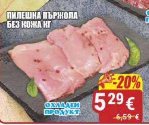 Пилешка пържола без кожа кг