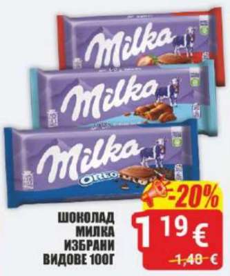 Шоколад Milka