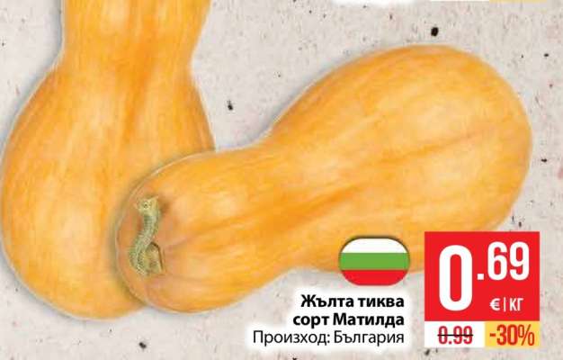 Жълта тиква сорт Матилда