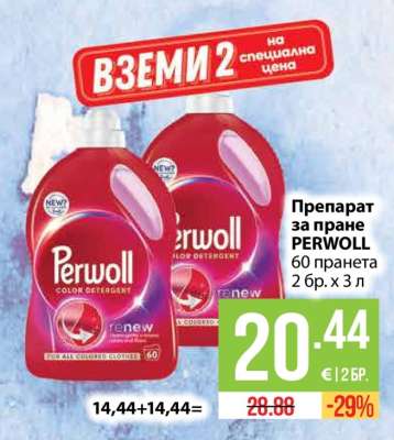 Перилни препарати PERWOLL