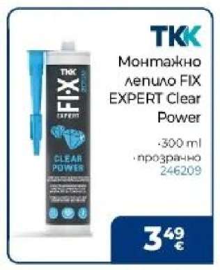 TKK Монтажно лепило FIX EXPERT Clear Power