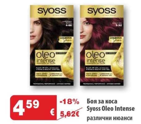 Боя за коса Syoss Oleo Intense