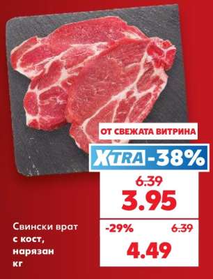Свиски врат с кост, нарязан кг