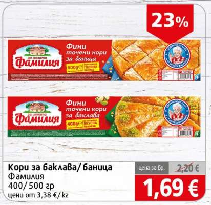 Кори за баклава/баница