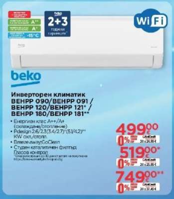 Инверторен климатик Beko
